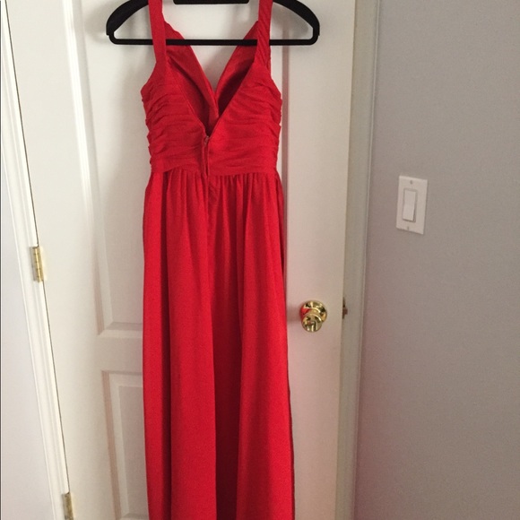 Red gown. Custom made in China. Size 10 - Picture 2 of 8